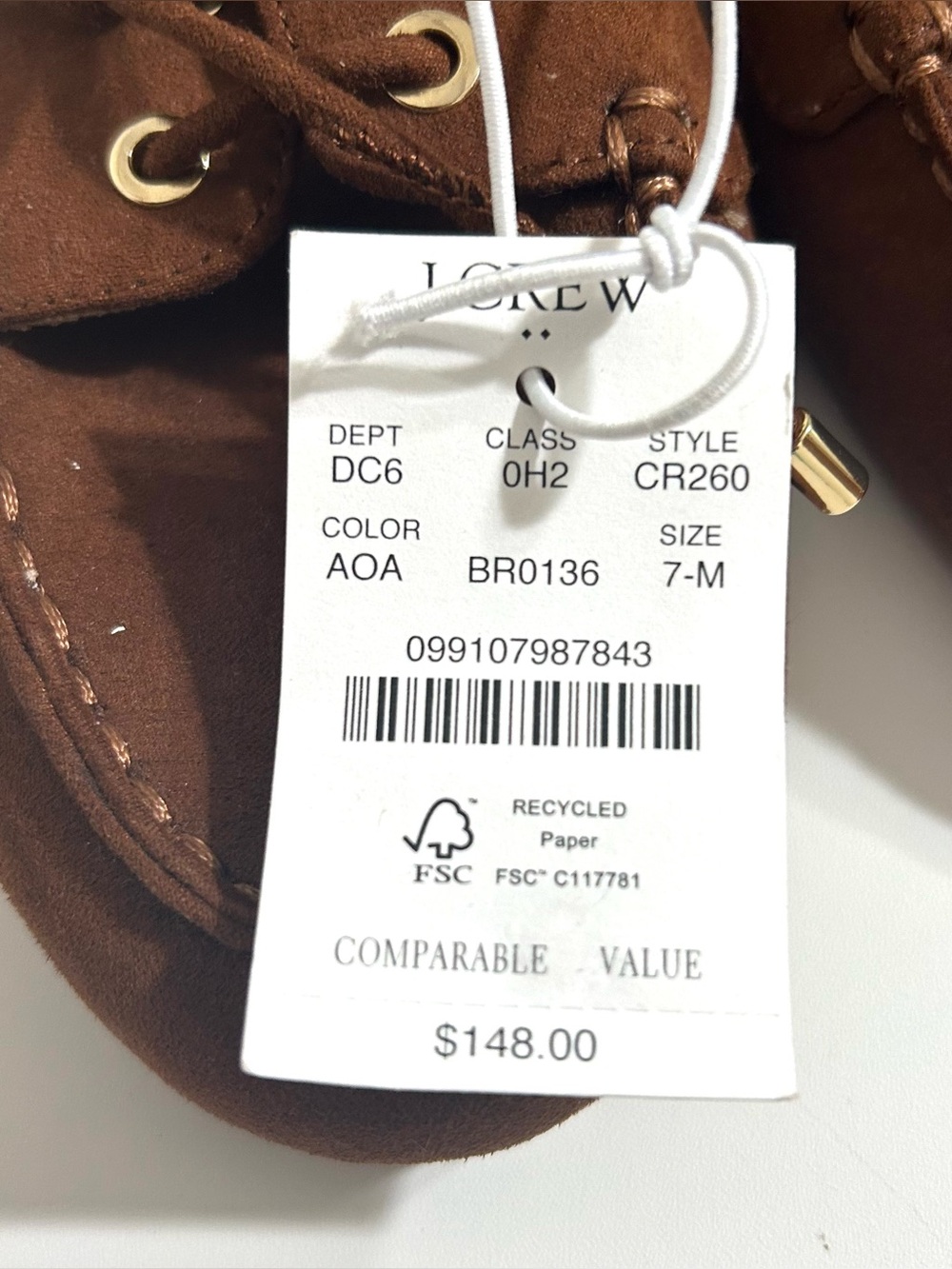 NWT Women’s Brown Suede J. Crew Boat Shoes - Picture 10 of 11
